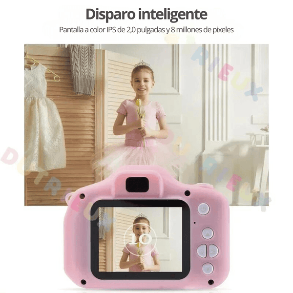 Camara de fotos y video para niños - PintoPix™